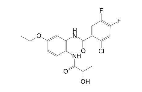 2-chloro-N-[5-ethoxy-2-(lactoylamino)phenyl]-4,5-difluorobenzamide