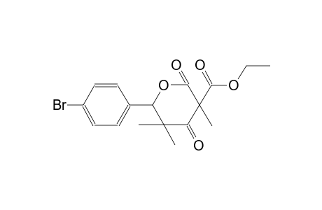 Ethyl 6-(4-bromophenyl)-3,5,5-trimethyl-2,4-dioxotetrahydro-2H-pyran-3-carboxylate