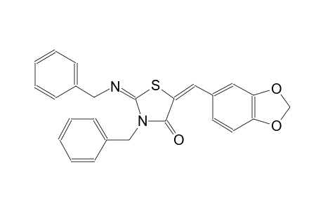 4-thiazolidinone, 5-(1,3-benzodioxol-5-ylmethylene)-3-(phenylmethyl)-2-[[(E)-phenylmethyl]imino]-, (2E,5E)-