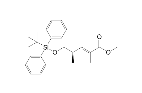 (2E,4R)-2,4-Dimethyl-5-(tert-butyldiphenylsilyioxy)-2-pentenoic acid, methyl ester