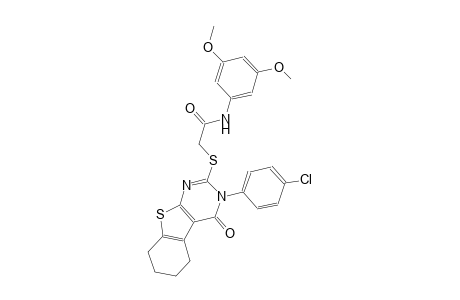 2-{[3-(4-chlorophenyl)-4-oxo-3,4,5,6,7,8-hexahydro[1]benzothieno[2,3-d]pyrimidin-2-yl]sulfanyl}-N-(3,5-dimethoxyphenyl)acetamide