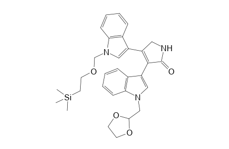 4-[1-[2-(Trimethylsilyl)ethoxymethyl]indol-3-yl]-3-[1-(1,3-dioxolan-2-ylmethyl)indole-3-yl]pyrrolin-2-one