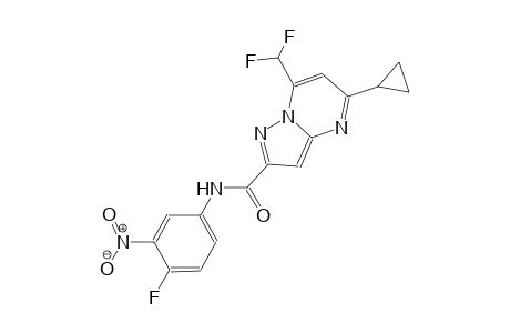 5-cyclopropyl-7-(difluoromethyl)-N-(4-fluoro-3-nitrophenyl)pyrazolo[1,5-a]pyrimidine-2-carboxamide