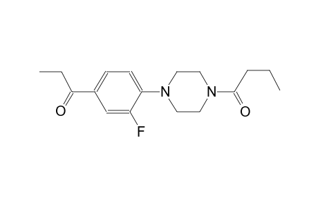1-propanone, 1-[3-fluoro-4-[4-(1-oxobutyl)-1-piperazinyl]phenyl]-