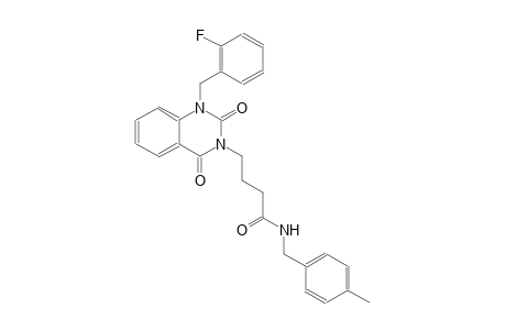 4-(1-(2-fluorobenzyl)-2,4-dioxo-1,4-dihydro-3(2H)-quinazolinyl)-N-(4-methylbenzyl)butanamide