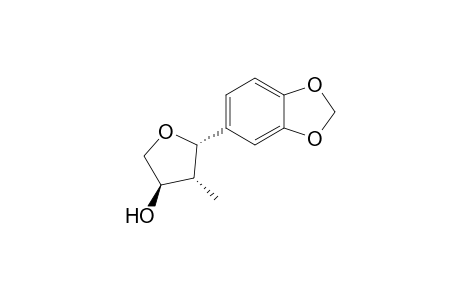 (2S*,3R*,4R*)-2-(3,4-Methylenedioxyphenyl)-3-methyltetrahydrofuran-4-ol