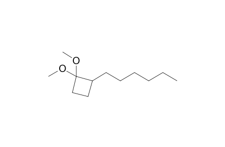 2-Hexyl-1,1-dimethoxycyclobutane