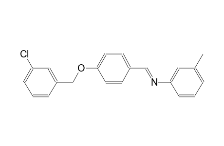 benzenamine, N-[(E)-[4-[(3-chlorophenyl)methoxy]phenyl]methylidene]-3-methyl-