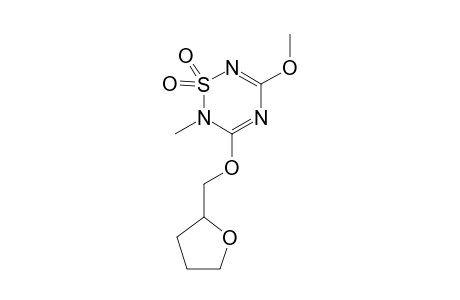 2H-1,2,4,6-Thiatriazine, 5-methoxy-2-methyl-3-[(tetrahydro-2-furanyl)methoxy]-, 1,1-dioxide