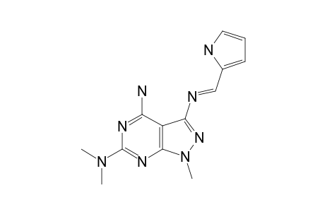 4-AMINO-6-DIMETHYLAMINO-3-(2-PYROLYL)-AZOMETHINO-1-METHYLPYRAZOLO-[3,4-D]-PYRIMIDINE