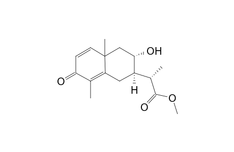 Methyl (11S)-3-oxo-8.alpha.-hydroxy-7.alpha.H-eudesma-1,4-dien-12-oate