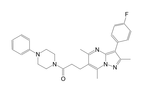 pyrazolo[1,5-a]pyrimidine, 3-(4-fluorophenyl)-2,5,7-trimethyl-6-[3-oxo-3-(4-phenyl-1-piperazinyl)propyl]-
