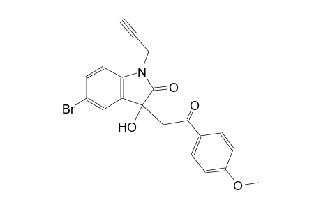 2H-indol-2-one, 5-bromo-1,3-dihydro-3-hydroxy-3-[2-(4-methoxyphenyl)-2-oxoethyl]-1-(2-propynyl)-
