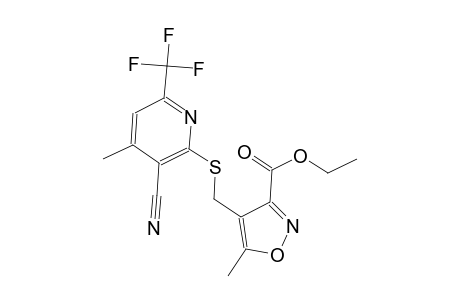 ethyl 4-({[3-cyano-4-methyl-6-(trifluoromethyl)-2-pyridinyl]sulfanyl}methyl)-5-methyl-3-isoxazolecarboxylate