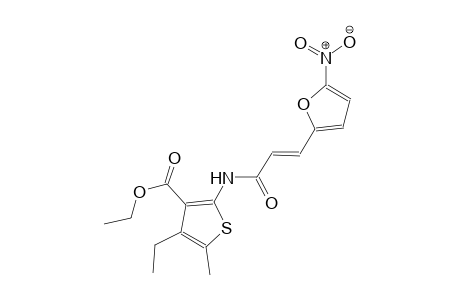 ethyl 4-ethyl-5-methyl-2-{[(2E)-3-(5-nitro-2-furyl)-2-propenoyl]amino}-3-thiophenecarboxylate