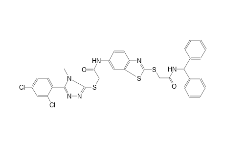 acetamide, 2-[[5-(2,4-dichlorophenyl)-4-methyl-4H-1,2,4-triazol-3-yl]thio]-N-[2-[[2-[(diphenylmethyl)amino]-2-oxoethyl]thio]-6-benzothiazolyl]-