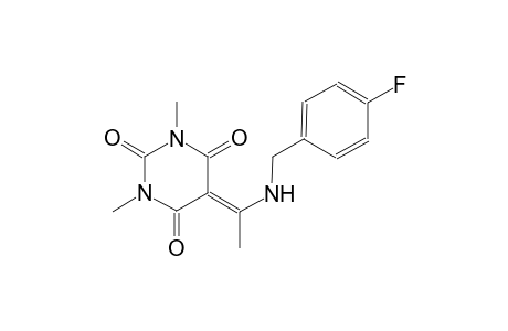 5-{1-[(4-fluorobenzyl)amino]ethylidene}-1,3-dimethyl-2,4,6(1H,3H,5H)-pyrimidinetrione