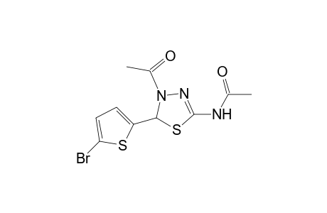 Acetamide, N-[4-acetyl-5-(5-bromothiophen-2-yl)-4,5-dihydro-[1,3,4]thiadiazol-2-yl]-