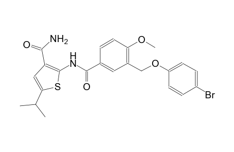 2-({3-[(4-bromophenoxy)methyl]-4-methoxybenzoyl}amino)-5-isopropyl-3-thiophenecarboxamide