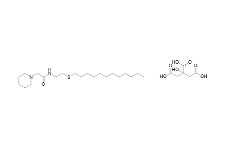 N-[2-(dodecylthio)ethyl]-1-piperidineacetamide, citrate(1:1)