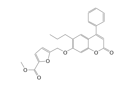 2-furancarboxylic acid, 5-[[(2-oxo-4-phenyl-6-propyl-2H-1-benzopyran-7-yl)oxy]methyl]-, methyl ester