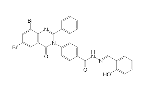 4-(2-Phenyl-6,8-dibromo-4-oxo-(4H)quinazolin-3-yl)benzoic acid (2-hydroxyphenylmeth(E)ylidene)hydrazide