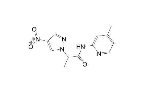 N-(4-methyl-2-pyridinyl)-2-(4-nitro-1H-pyrazol-1-yl)propanamide