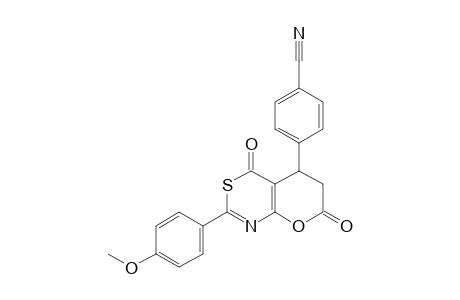 2-(4-Methoxyphenyl)-5-(4-cyanophenyl)-5,6-dihydro-4H,7H-pyrano[2,3-d][1,3]thiazine-4,7-dione