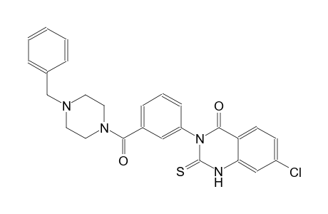 4(1H)-quinazolinone, 7-chloro-2,3-dihydro-3-[3-[[4-(phenylmethyl)-1-piperazinyl]carbonyl]phenyl]-2-thioxo-