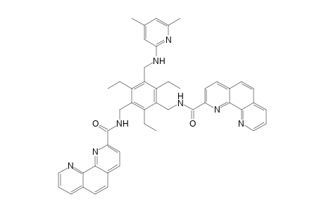 1,3-bis[N-(1",10"-Phenanthrolin-2"-ylcarbonyl)aminomethyl]-5-[(4',6'-dimethylpyridin-2'-yl)aminomethyl]-2,4,6-triethylbenzene
