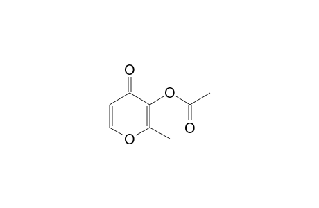 acetic acid (4-keto-2-methyl-pyran-3-yl) ester