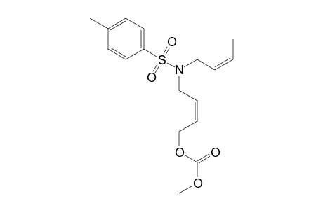 (Z)-N-(But-2-enyl)-N-(Z)-{4-[(Methoxycarbonyl)oxy]but-2-enyl}-p-toluenesulfonamide