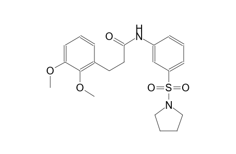benzenepropanamide, 2,3-dimethoxy-N-[3-(1-pyrrolidinylsulfonyl)phenyl]-