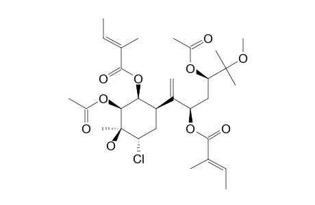 4-ALPHA-CHLORO-2-BETA,10-DIACETOXY-1-BETA,8-DIANGELOYLOXY-11-METHOXY-3-BETA-HYDROXY-BISABOL-7(14)-ENE