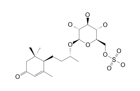 BYZANTIONOSIDE-B-6'-O-SULFATE;(6R,9R)-9-HYDROXY-MEGASTIGMAN-4-EN-3-ONE-9-O-[6'-O-SULFATE-(BETA-D-GLUCOPYRANOSIDE)