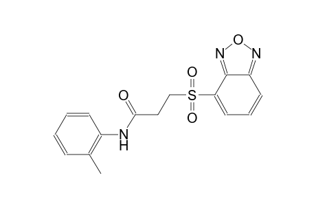 propanamide, 3-(2,1,3-benzoxadiazol-4-ylsulfonyl)-N-(2-methylphenyl)-