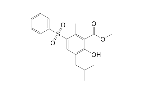 Methyl 3-iso-Butyl-2-hydroxy-6-methyl-5-(phenylsulfonyl)benzoate