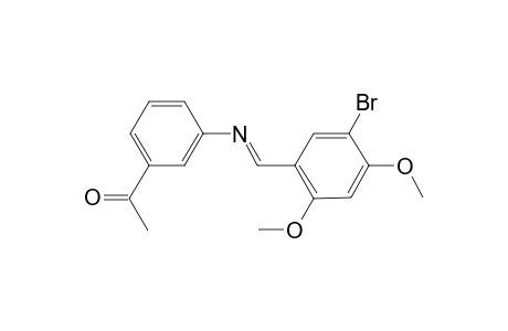 1-(3-([(E)-(5-Bromo-2,4-dimethoxyphenyl)methylidene]amino)phenyl)ethanone
