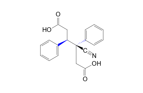 3-cyano-2,3-trans-diphenylhexanedioic acid
