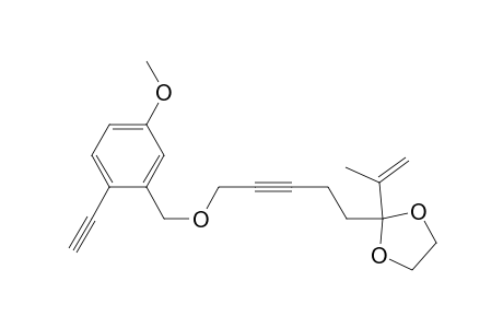 1,3-Dioxolane, 2-[5-[(2-ethynyl-5-methoxyphenyl)methoxy]-3-pentynyl]-2-(1-methylethe nyl)-