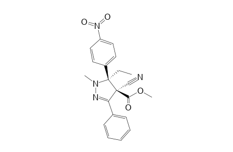 (4R,5S)-4-Cyano-5-ethyl-1-methyl-5-(4-nitro-phenyl)-3-phenyl-4,5-dihydro-1H-pyrazole-4-carboxylic acid methyl ester