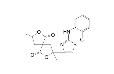 3-[2-(2-chloroanilino)-1,3-thiazol-4-yl]-3,8-dimethyl-2,7-dioxaspiro[4.4]nonane-1,6-dione