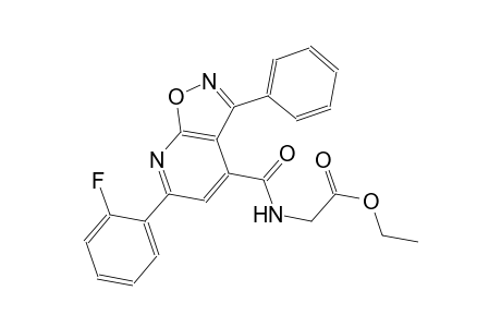 acetic acid, [[[6-(2-fluorophenyl)-3-phenylisoxazolo[5,4-b]pyridin-4-yl]carbonyl]amino]-, ethyl ester