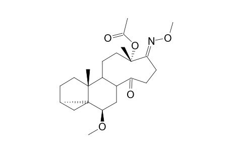 6.beta-Methoxy-13-acetoxy-3.alpha.,5-cyclo-13,14-seco-5.alpha.-androstane-14.alpha.,17.beta.-dione - 17-O-methyloxime