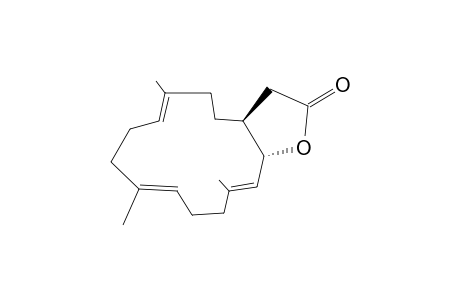 (1R,14R)-(2E,6E,10E)-17-Oxo-3,7,11-trimethyl-16-oxabicyclo[12.3.0]heptadeca-2,6,10-triene