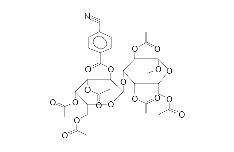 METHYL 2,4,6-TRI-O-ACETYL-3-[2-O-(4-CYANOBENZOYL)-3,4,6-TRI-O-ACETYL-ALPHA-D-GALACTOPYRANOSYL]-BETA-D-GALACTOPYRANOSIDE