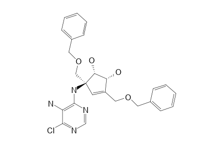 (+/-)-2-N-(5-AMINO-6-CHLOROPYRIMIDIN-4-YL)-1,6-DI-O-BENZYL-2A,5-DIDEHYDRO-2A-CARBA-BETA-PSICOFURANOSYLAMINE