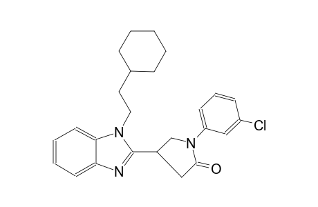 2-pyrrolidinone, 1-(3-chlorophenyl)-4-[1-(2-cyclohexylethyl)-1H-benzimidazol-2-yl]-