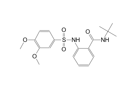 N-(tert-butyl)-2-{[(3,4-dimethoxyphenyl)sulfonyl]amino}benzamide
