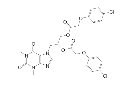 7-(2,3-dihydroxypropyl)theophylline, bis[(p-chlorophenoxy)acetate]